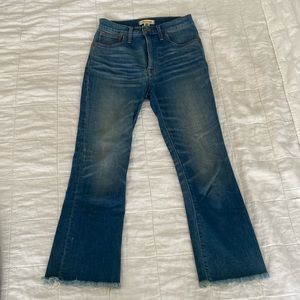 MADEWELL Cali Denim Boot Cut Jeans w Fray Hem size 27